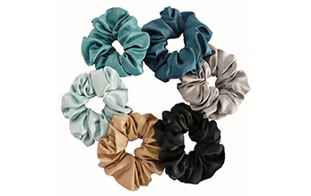 6 Pieces Satin Silk Scrunchies for hair